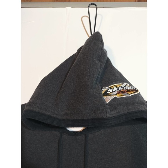 Ski-Doo Bombardier gray and yellow hoodie men or woman size large - Picture 7 of 10